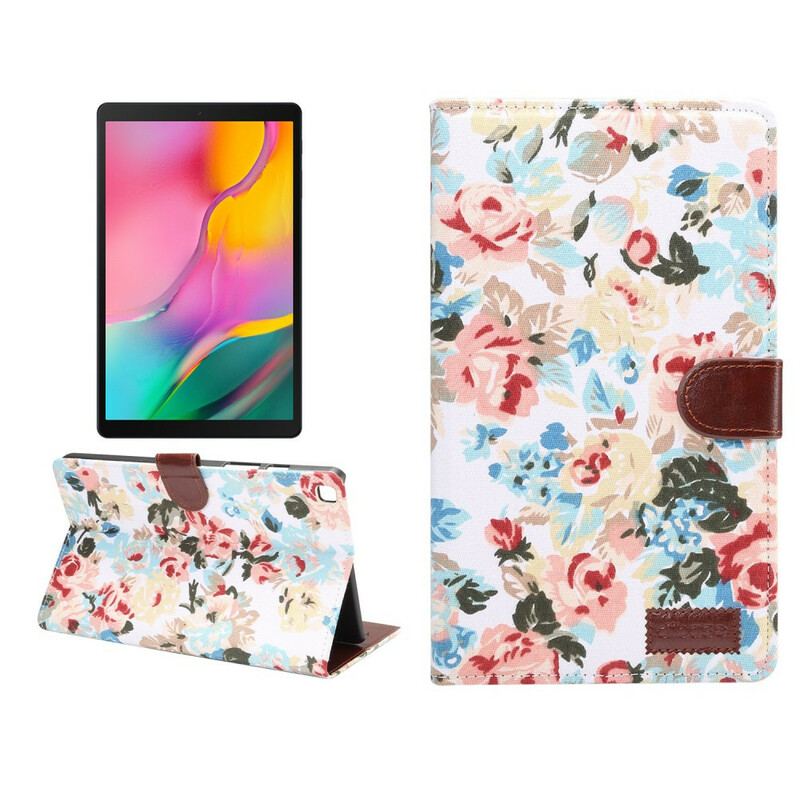 Læder Cover Samsung Galaxy Tab A7 Lite Frihedsblomster