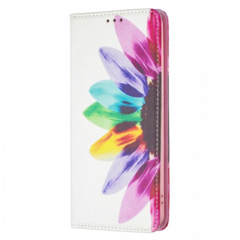 Cover Samsung Galaxy A53 5G Flip Cover Akvarel Blomst