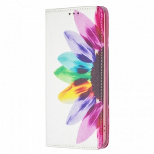 Cover Samsung Galaxy A53 5G Flip Cover Akvarel Blomst