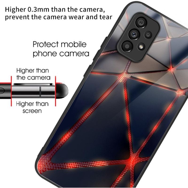 Cover Samsung Galaxy A53 5G Hærdet Glas Røde Linjer