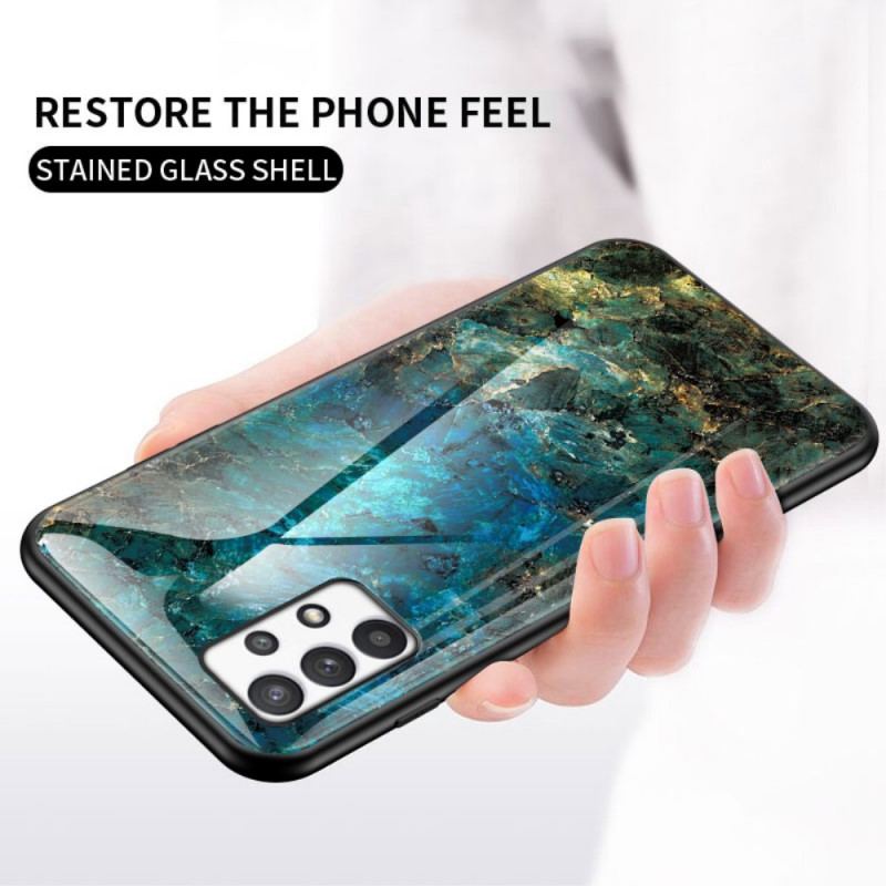Cover Samsung Galaxy A53 5G Marmorfarver Hærdet Glas