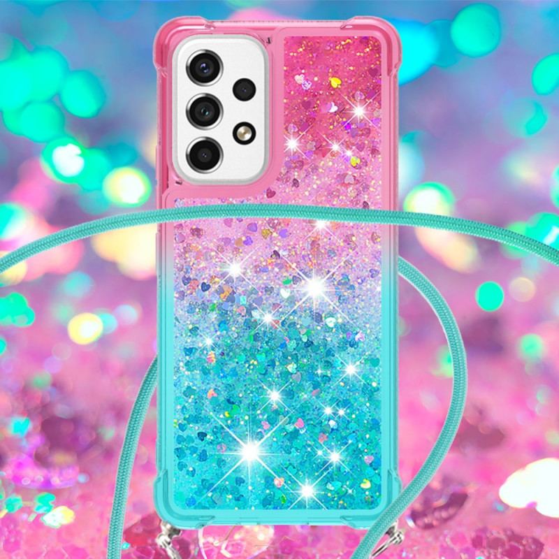 Cover Samsung Galaxy A53 5G Med Snor Glitter Silikonesnor