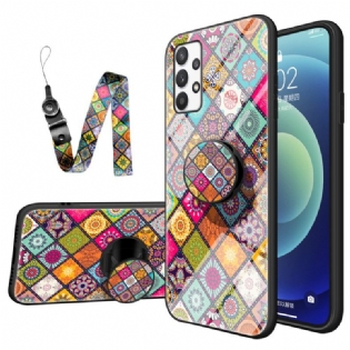 Cover Samsung Galaxy A53 5G Patchwork Magnetisk Holder