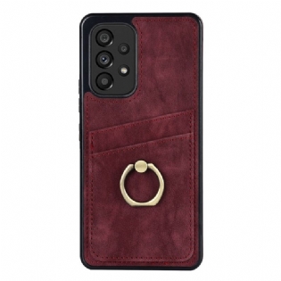 Cover Samsung Galaxy A53 5G Vintage Ring-beslag Og Kortholder