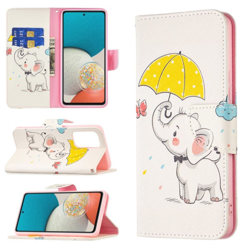 Flip Cover Samsung Galaxy A53 5G Baby Elefant