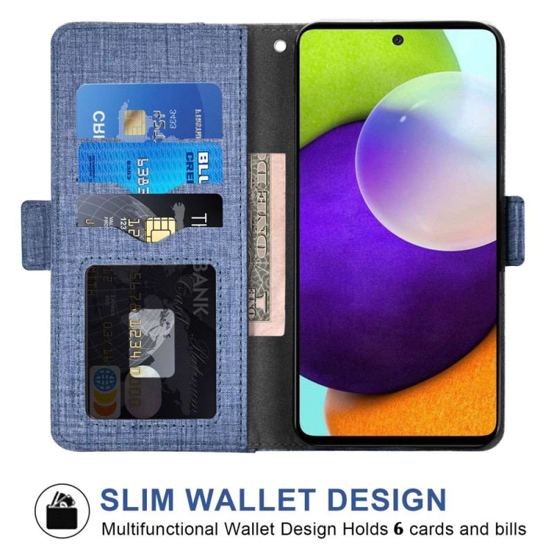 Flip Cover Samsung Galaxy A53 5G Jeans Med Roterende Kortholder