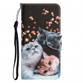 Flip Cover Samsung Galaxy A53 5G Med Snor Kun Thong Cats