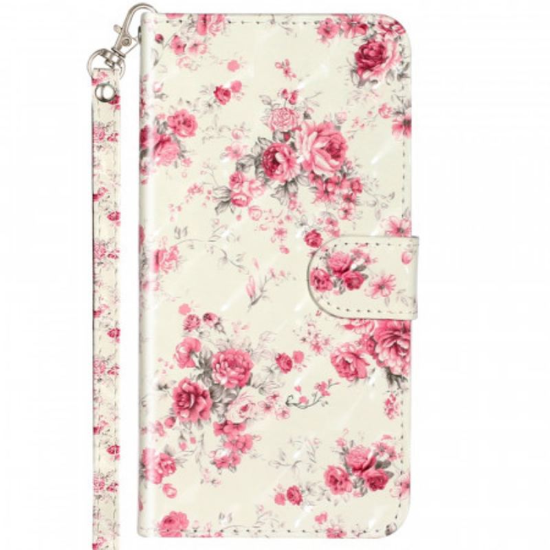 Flip Cover Samsung Galaxy A53 5G Med Snor Rem Liberty Flowers