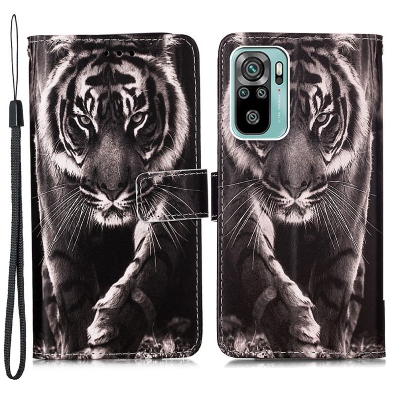 Flip Cover Samsung Galaxy A53 5G Med Snor Strappy Night Tiger