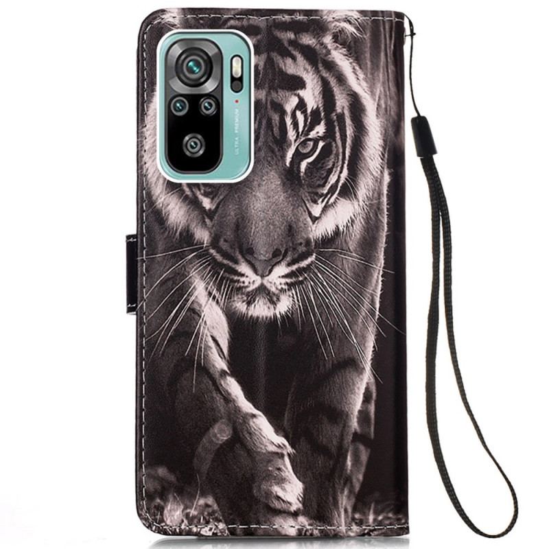 Flip Cover Samsung Galaxy A53 5G Med Snor Strappy Night Tiger