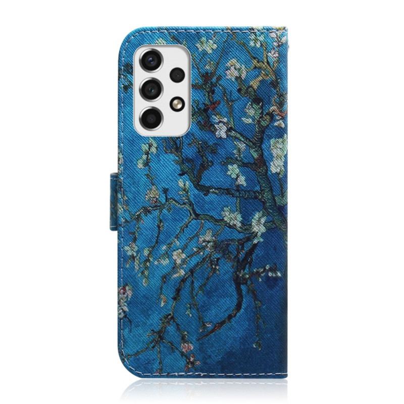 Læder Cover Samsung Galaxy A53 5G Blomstrende Trægren