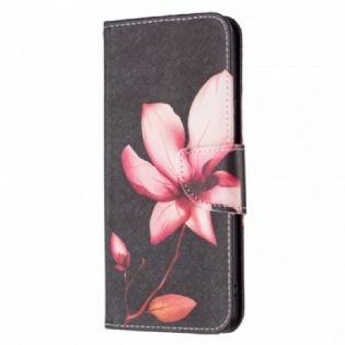 Læder Cover Samsung Galaxy A53 5G Lyserød Blomst
