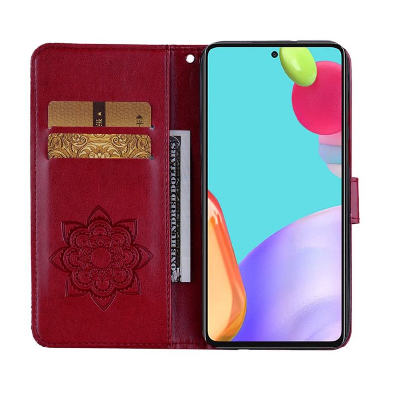 Læder Cover Samsung Galaxy A53 5G Ugle Mandala Og Charm