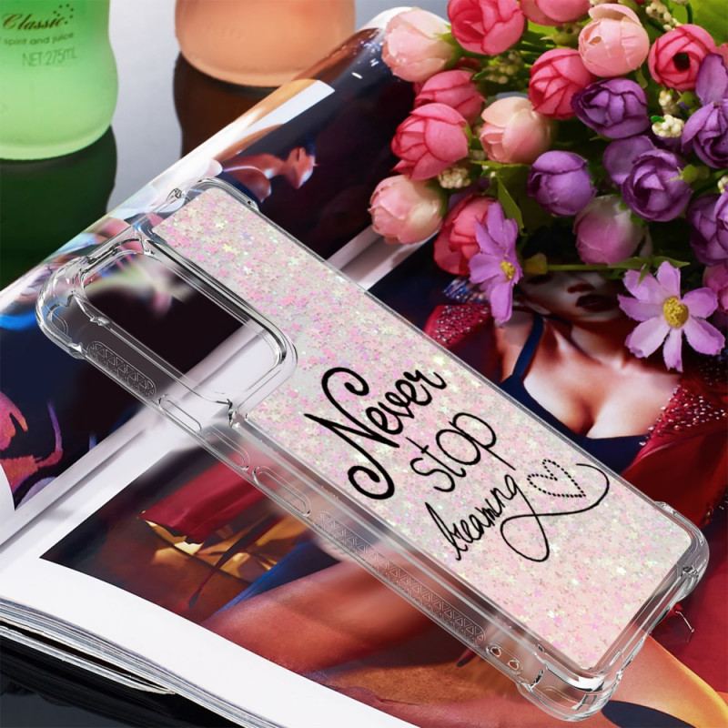 Mobilcover Samsung Galaxy A53 5G Med Snor Stop Aldrig Med Glittersnøre