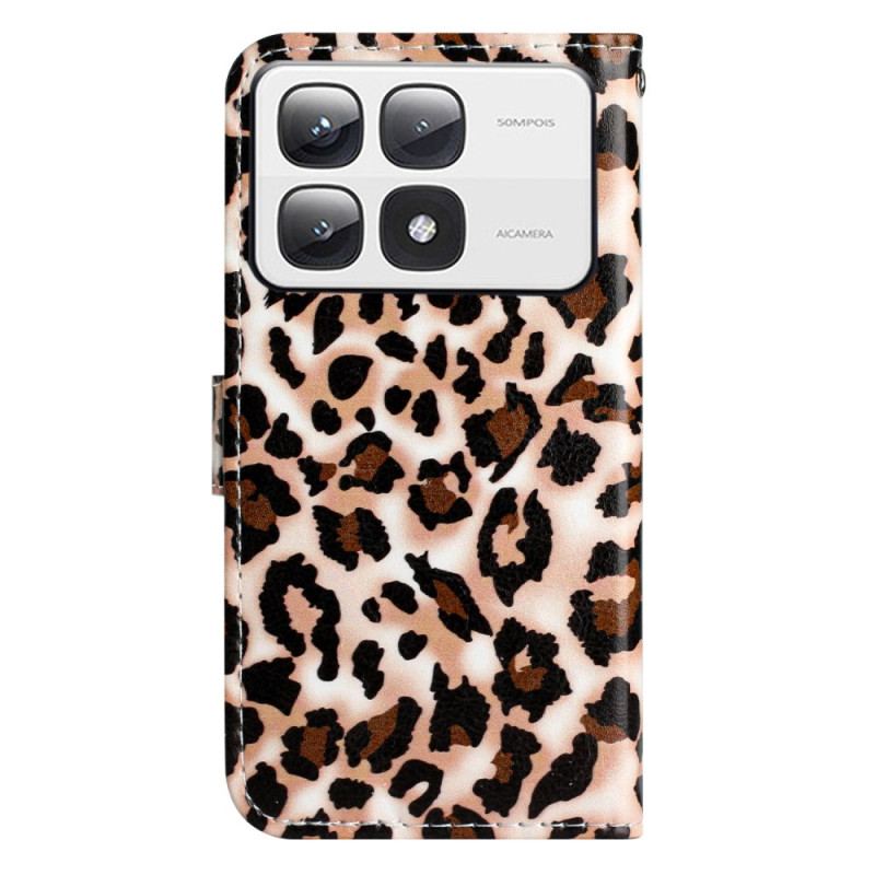 Flip Cover Xiaomi 14t Pro Leopardtryk