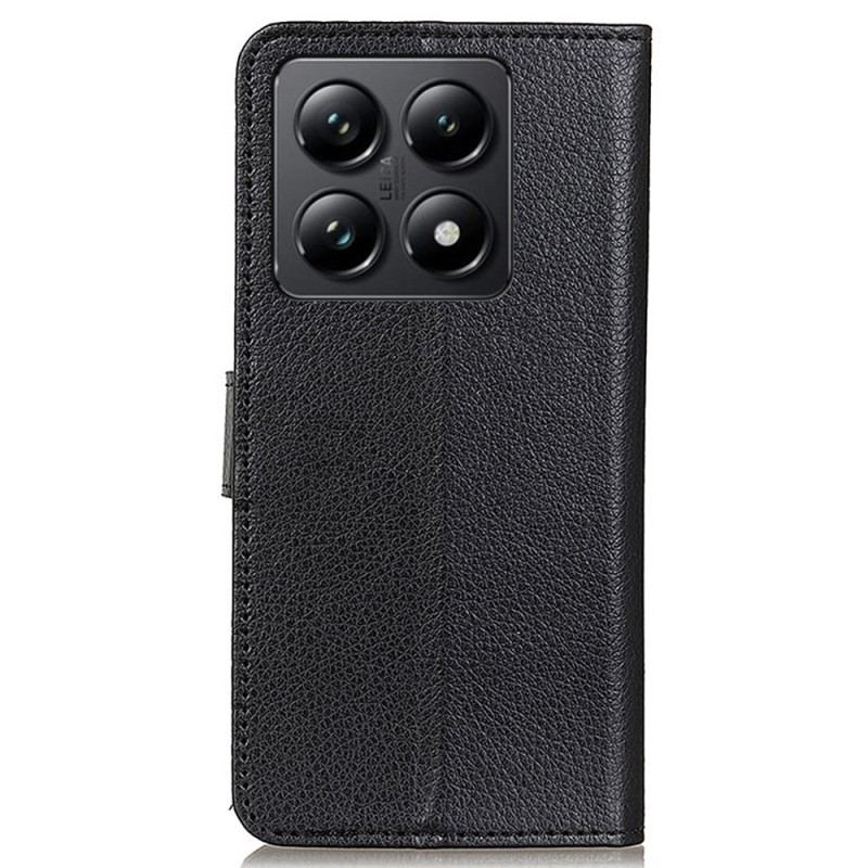 Flip Cover Xiaomi 14t Pro Traditionelt Kunstlæder