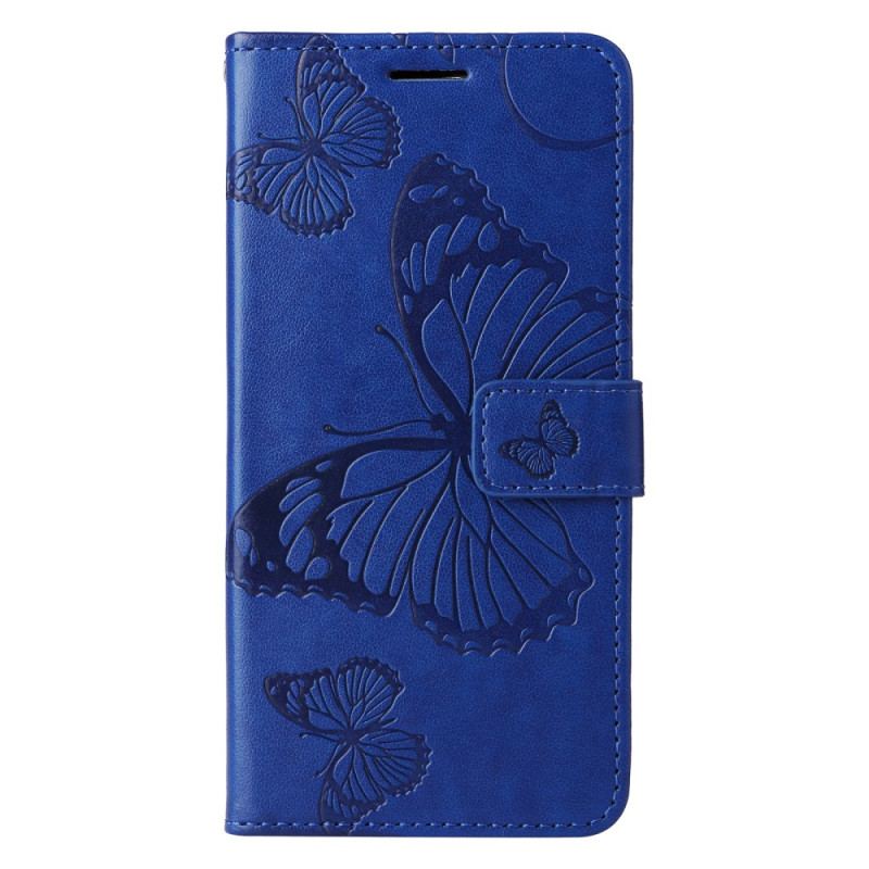 Læder Cover Xiaomi 14t Pro Telefon Etui Kæmpesommerfugle