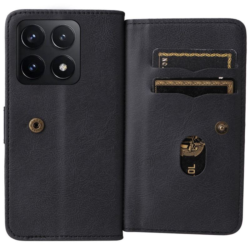 Læder Cover Xiaomi 14t Pro Telefon Etui Læderstil