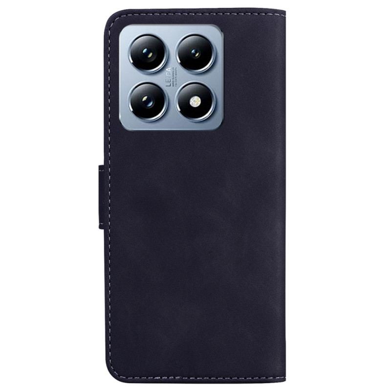 Læder Cover Xiaomi 14t Pro Telefon Etui Ruskindseffekt