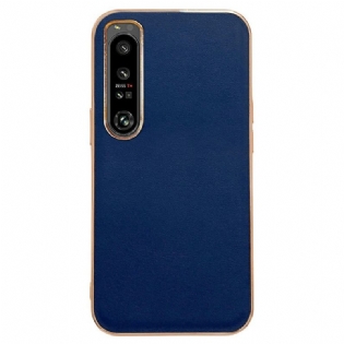 Cover Sony Xperia 1 IV Ægte Læder Farve