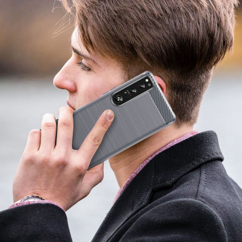 Cover Sony Xperia 1 IV Børstet Kulfiber