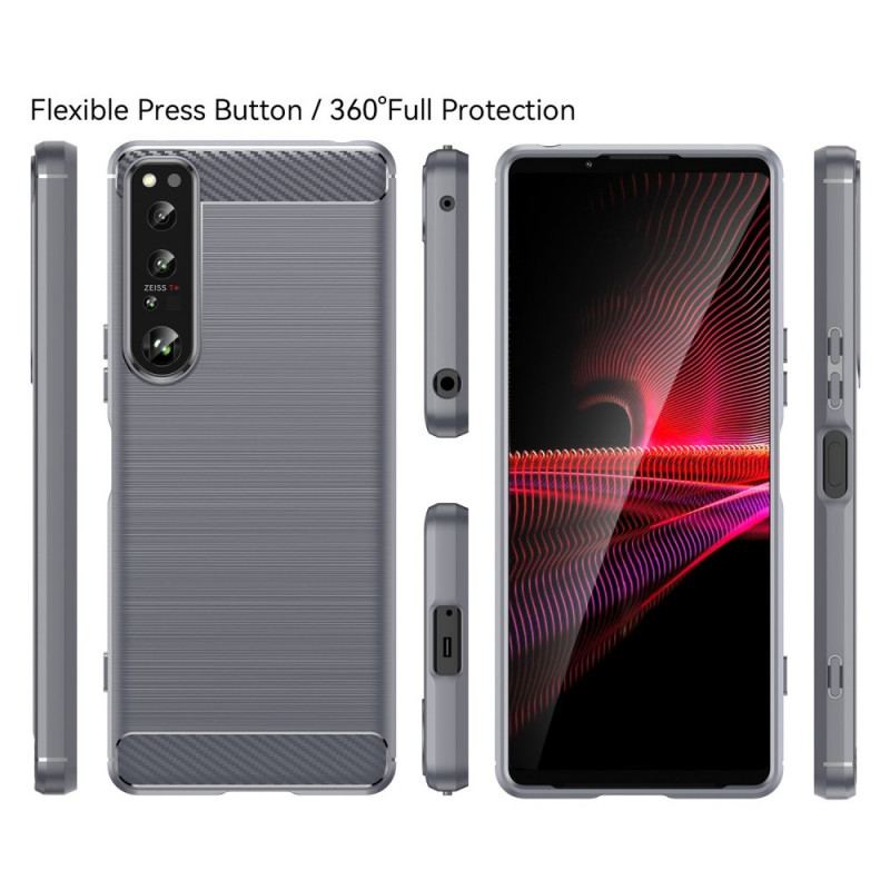 Cover Sony Xperia 1 IV Børstet Kulfiber