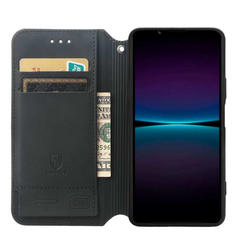 Cover Sony Xperia 1 IV Flip Cover Caseneo Rfid Design