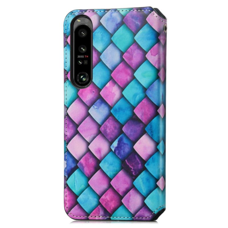 Cover Sony Xperia 1 IV Flip Cover Caseneo Rfid Design