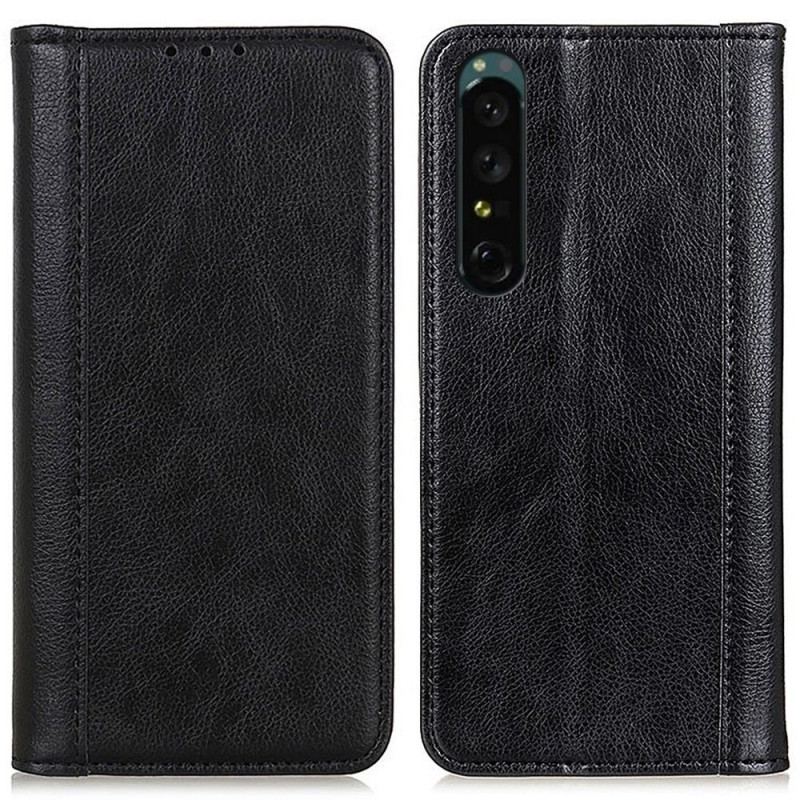 Cover Sony Xperia 1 IV Flip Cover Klassisk Splitlæder