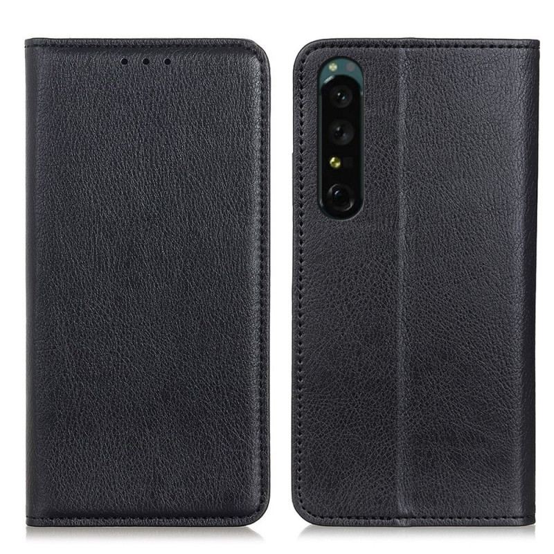 Cover Sony Xperia 1 IV Flip Cover Litchi Split Læder