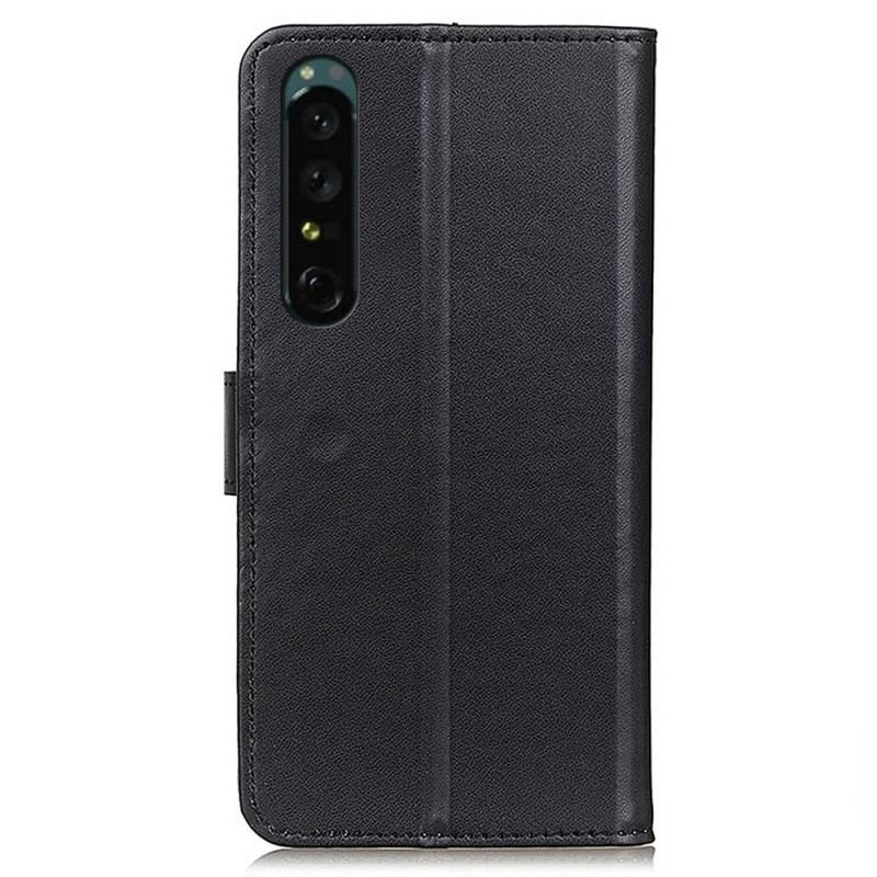 Flip Cover Sony Xperia 1 IV Almindeligt Imiteret Læder