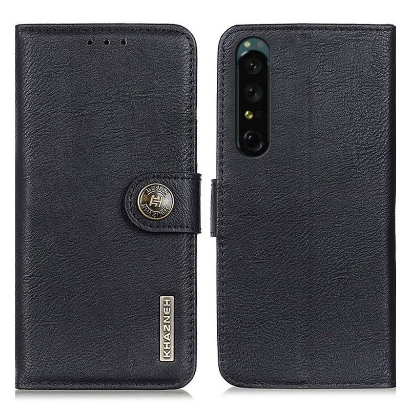 Flip Cover Sony Xperia 1 IV Imiteret Læder Khazneh