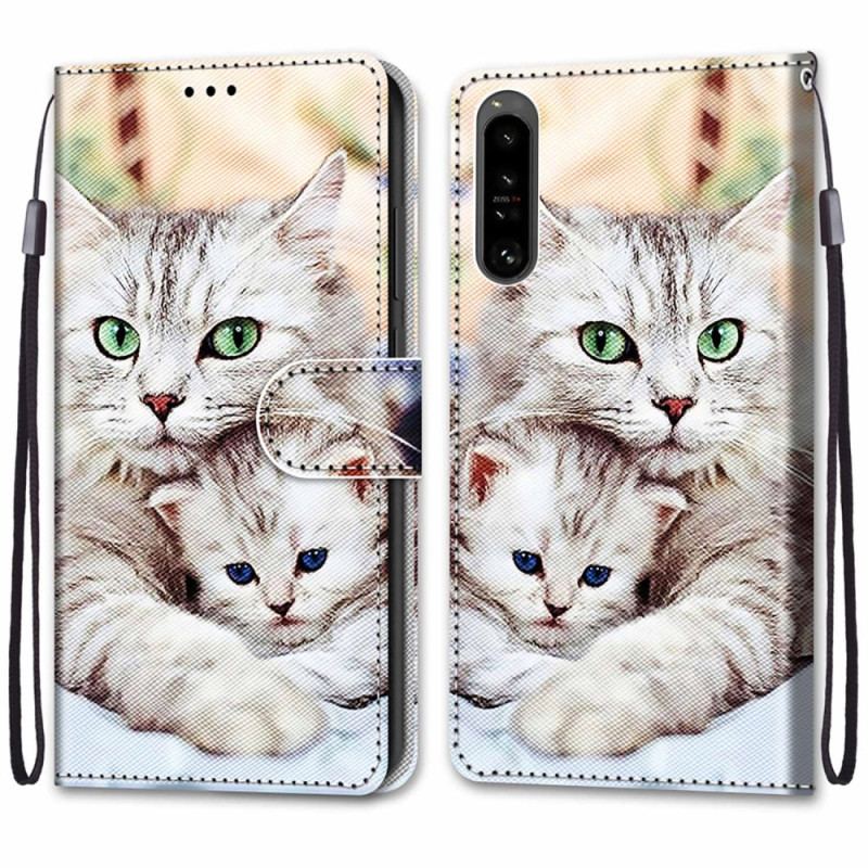 Flip Cover Sony Xperia 1 IV Kattefamilie