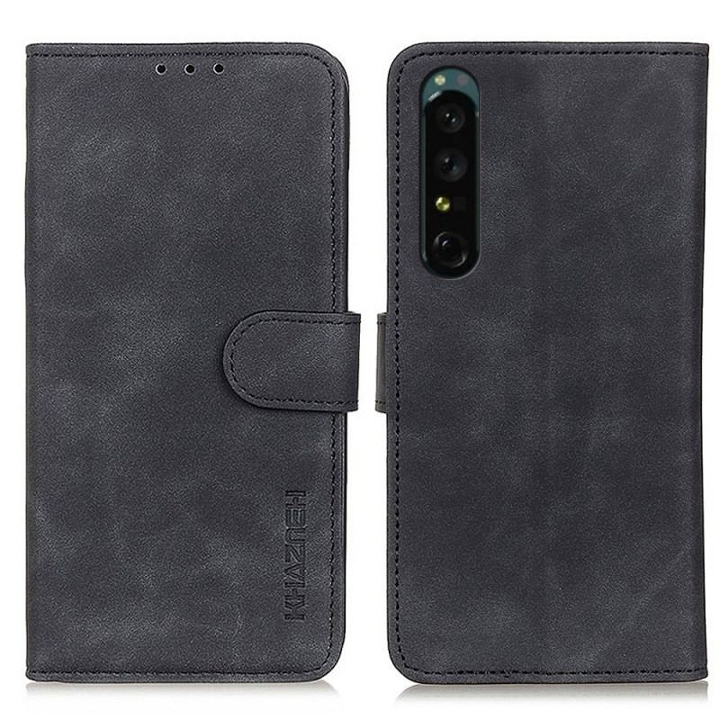 Flip Cover Sony Xperia 1 IV Khazneh Vintage Lædereffekt