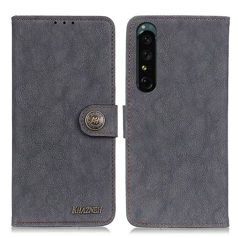 Flip Cover Sony Xperia 1 IV Khazneh Vintage Split Læder