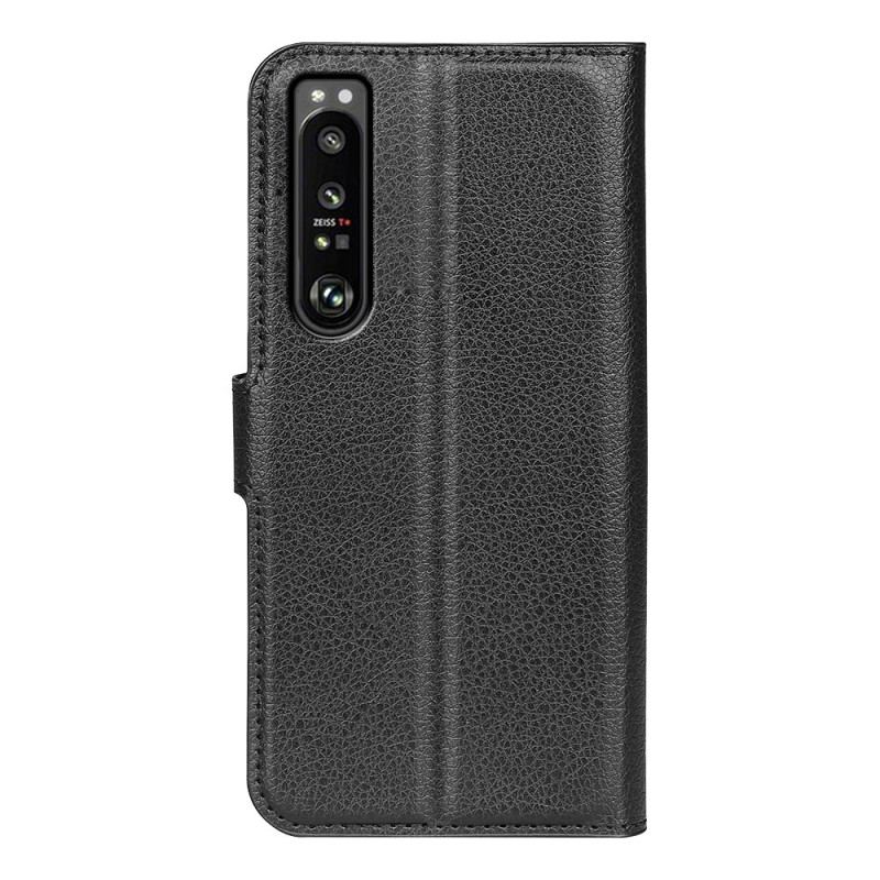 Flip Cover Sony Xperia 1 IV Klassisk Litchi