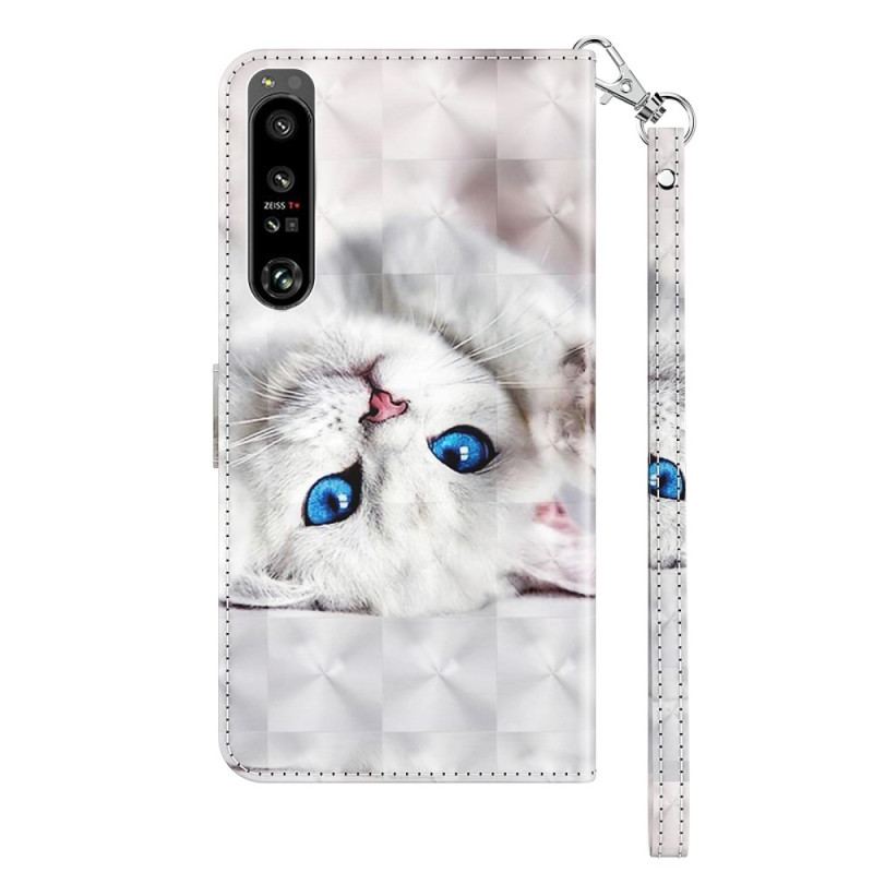 Flip Cover Sony Xperia 1 IV Med Snor Kun Thong Cats