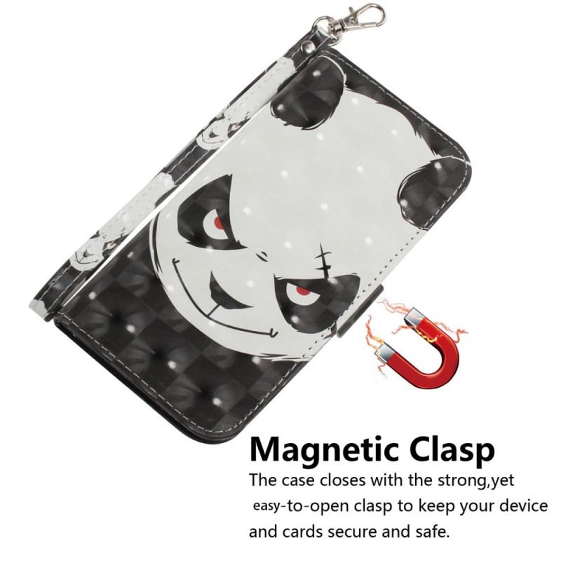 Flip Cover Sony Xperia 1 IV Med Snor Strappy Panda