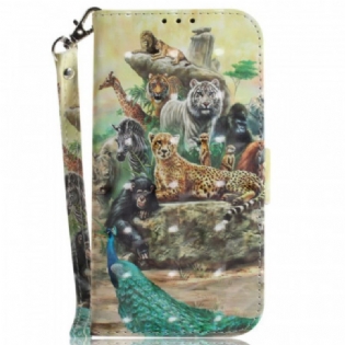 Flip Cover Sony Xperia 1 IV Med Snor Thong Safari