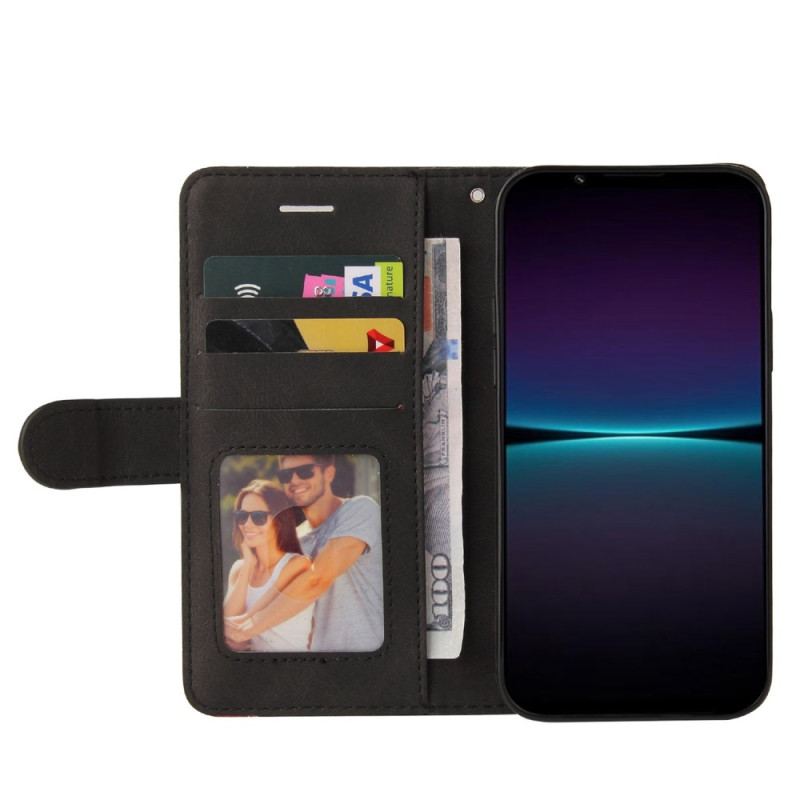 Flip Cover Sony Xperia 1 IV Med Snor Tofarvet Rem