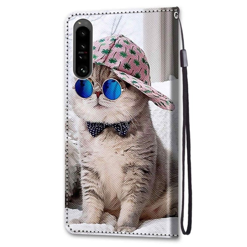 Flip Cover Sony Xperia 1 IV Med Snor Yo Kat Med Rem