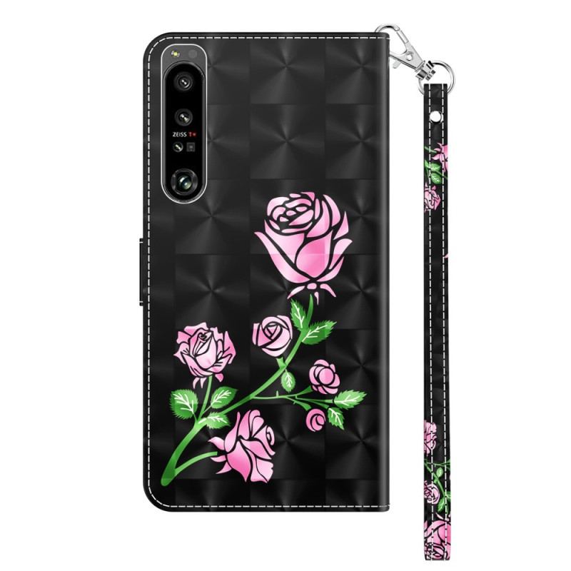 Flip Cover Sony Xperia 1 IV Roser Med Snor