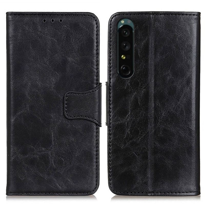 Flip Cover Sony Xperia 1 IV Split Læder Vintage Lås