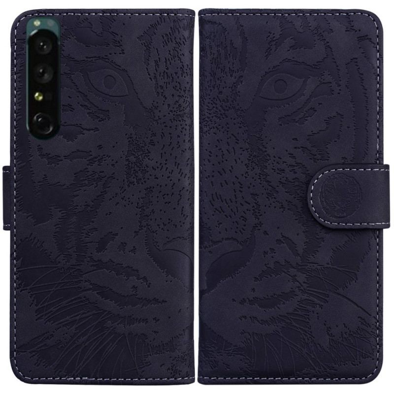 Flip Cover Sony Xperia 1 IV Tiger Print