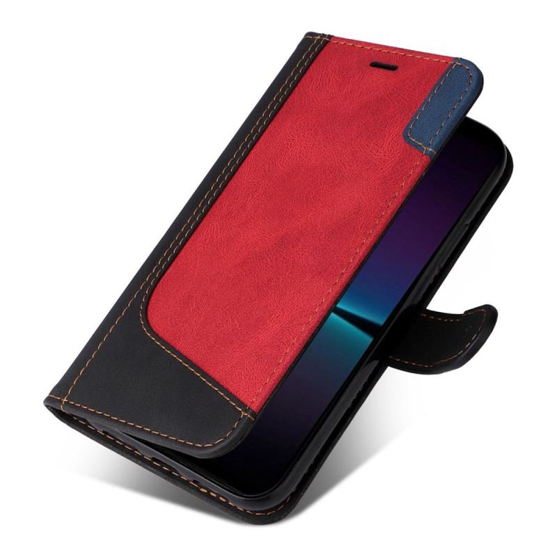 Flip Cover Sony Xperia 1 IV Tofarvet Med Rem