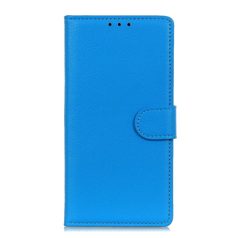 Flip Cover Sony Xperia 1 IV Traditionelt Litchi Imiteret Læder