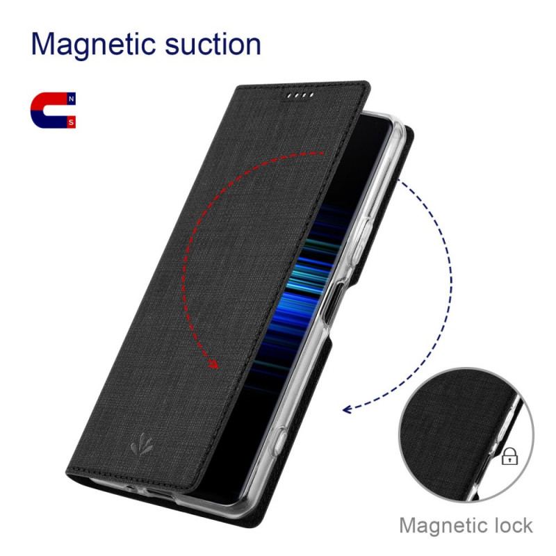 Flip Cover Sony Xperia 1 IV Vili Stoftekstur