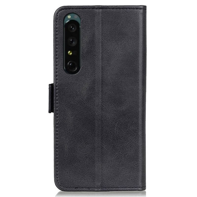 Læder Cover Sony Xperia 1 IV Dobbelt Lås