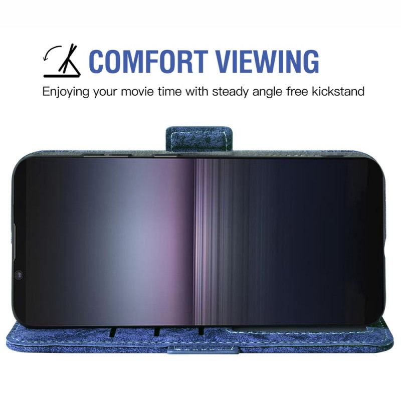 Læder Cover Sony Xperia 1 IV Lædereffekt Med Roterende Kortholder
