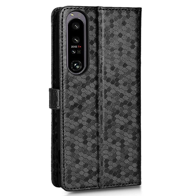 Læder Cover Sony Xperia 1 IV Med Snor 3d Strappy Design